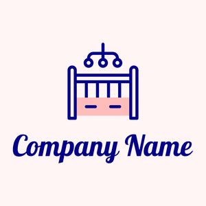 Baby crib logo on a Snow background - Crianças & Cuidados