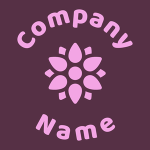 Mandala logo on a Wine Berry background - Blumen