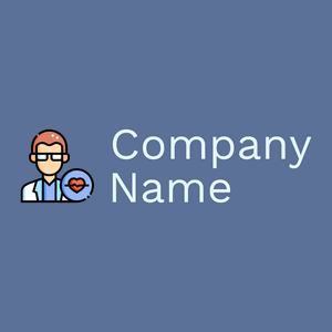Cardiologist logo on a blue background - Medical & Farmacia