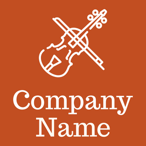 Violin logo on a Chocolate background - Entertainment & Arts