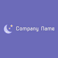 Night logo on a Chetwode Blue background - Abstrakt