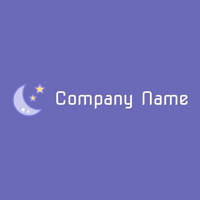 Night logo on a Chetwode Blue background - Abstrato