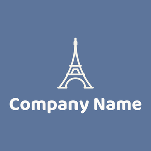 Eiffel tower logo on a Waikawa Grey background - Arquitetura