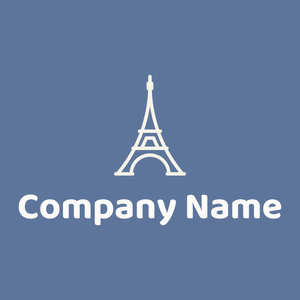 Eiffel tower logo on a Waikawa Grey background - Architectuur