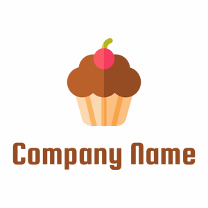 Rich Gold Cupcake on a White background - Food & Drink