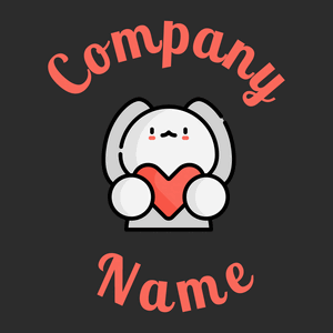 Bunny logo on a Nero background - Tiere & Haustiere