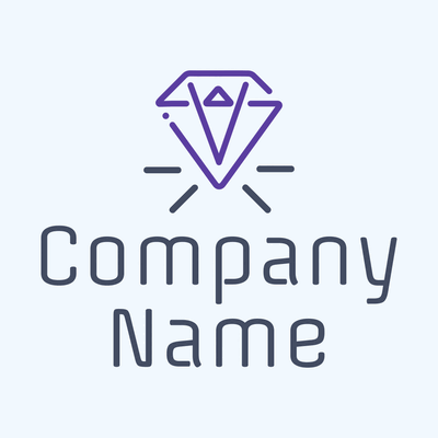 Logo de piedras preciosas moradas - Venta al detalle Logotipo