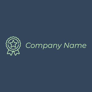 Badge logo on a Gulf Blue background - Abstrait