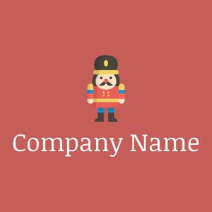 Nutcracker logo on a Fuzzy Wuzzy Brown background - Abstrakt