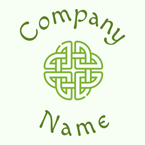 Celtic Knot logo on a green background - Religión
