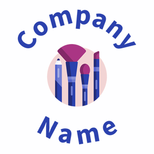 Makeup brushes logo on a White background - Mode & Beauté