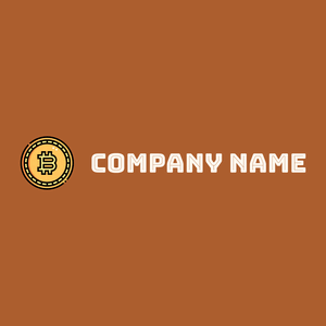 Bitcoin logo on a Fiery Orange background - Techno