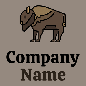 Brown Derby Buffalo on a Heathered Grey background - Animais e Pets