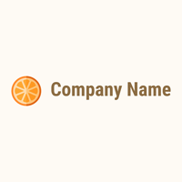 Orange slice logo on a Floral White background - Eten & Drinken