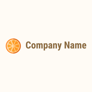 Orange slice logo on a Floral White background - Eten & Drinken