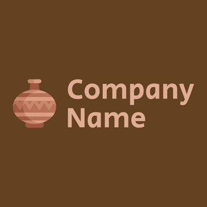 Vase logo on a Dark Brown background - Educación