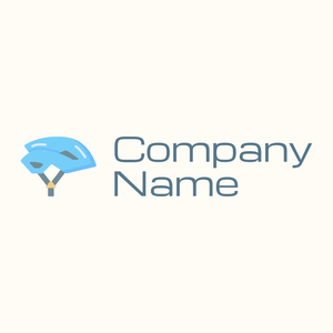 Bike helmet logo on a Floral White background - Construcción & Herramientas