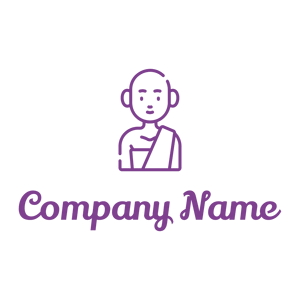 Monk logo on a White background - Religión