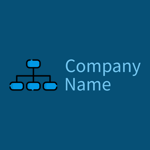 Organization chart logo on a Dark Cerulean background - Business & Consulting