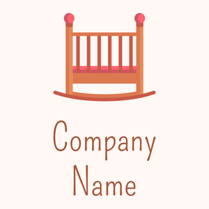 Cradle logo on a Seashell background - Niños & Guardería