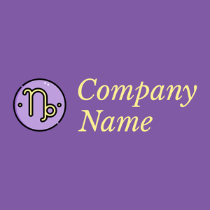 Capricorn logo on a purple background - Abstrait