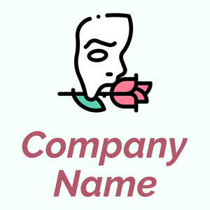 Phantom of the opera logo on a Mint Cream background - Abstracto