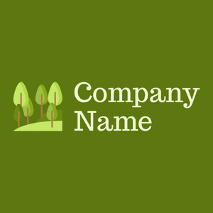 Forest on a Raw Umber background - Domaine de l'agriculture