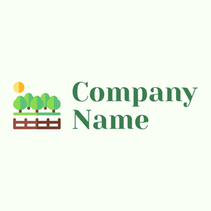 Garden logo on a Honeydew background - Florale