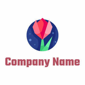 Tulip logo on a White background - Abstracto