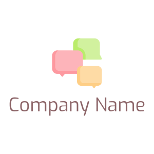 Speech bubble logo on a White background - Negócios & Consultoria
