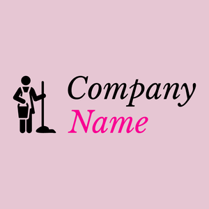 Maid logo on a Melanie background - Limpeza & Manutenção