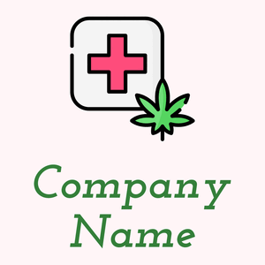 Cannabis on a Lavender Blush background - Abstrakt