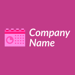 Calendar logo on a pink background - Abstracto