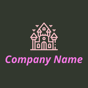Haunted house logo on a Black Forest background - Architettura