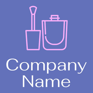Nail polish logo on a Chetwode Blue background - Bau & Werkzeuge