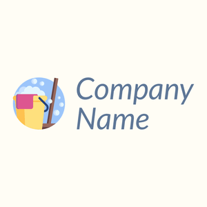 Cleaning logo on a Floral White background - Limpeza & Manutenção