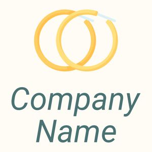 Hoop earrings logo on a Floral White background - Mode & Beauté