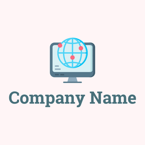 World grid logo on a Snow background - Computadora