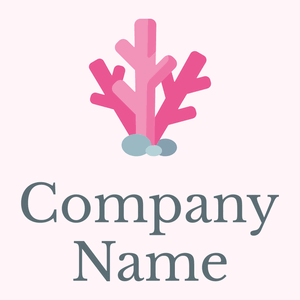 Rocks Coral logo on a Lavender Blush background - Abstract
