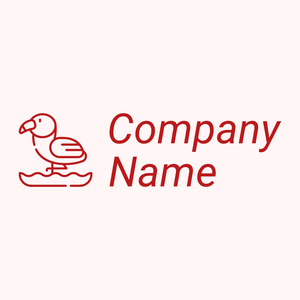 Outlined Flamingo logo on a Snow background - Tiere & Haustiere