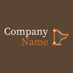 Harp logo on a Very Dark Brown background - Unterhaltung & Kunst