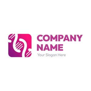 DNA strand pink and purple logo - Medizin & Pharmazeutik