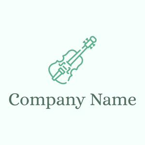 Violin logo on a Mint Cream background - Entertainment & Arts