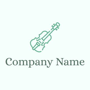 Violin logo on a Mint Cream background - Arte & Entretenimiento