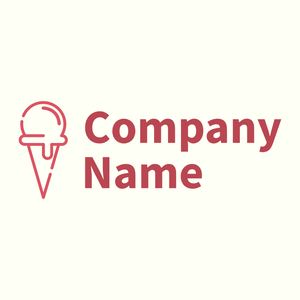 Ice cream cone logo on a Ivory background - Food & Drink