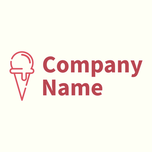 Ice cream cone logo on a Ivory background - Essen & Trinken