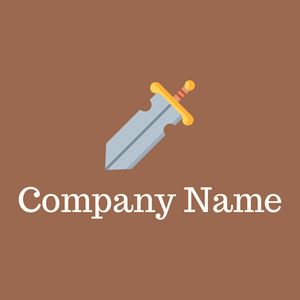 Great sword logo on a Dark Tan background - Arte & Intrattenimento