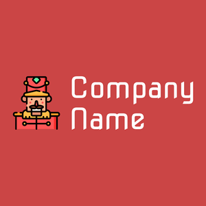Nutcracker logo on a Dark Coral background - Abstracto