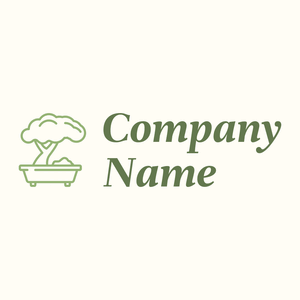 Outlined Bonsai logo on a Floral White background - Medio ambiente & Ecología