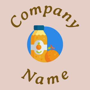 Orange juice logo on a Bizarre background - Alimentos & Bebidas